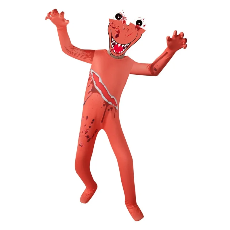 2025 New Hot Sale Game Rainbow Cosplay Friend Animal Orange Jumpsuit Full Set Costumes Halloween Kid