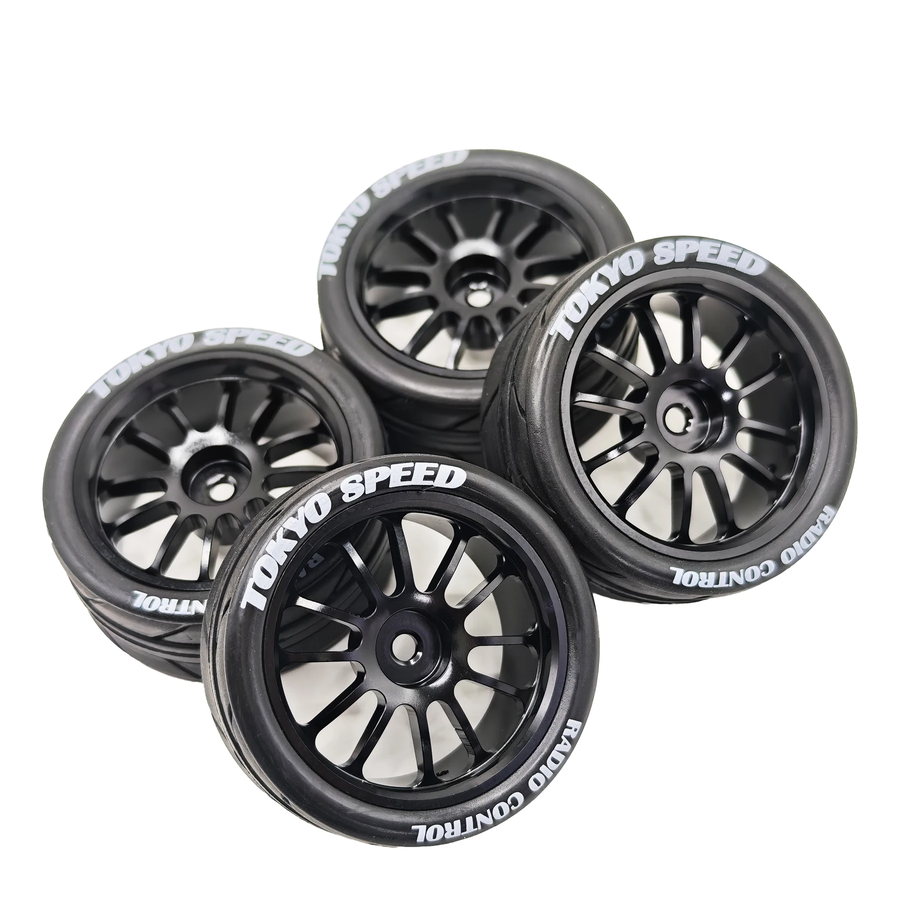 1/10 RC On Road Tires and Wheels 12mm Hex Rally Racing Tyres for Tamiya TT01 TT02 XV01 TA06 A959 PTG2 1:10 Street Touring Car
