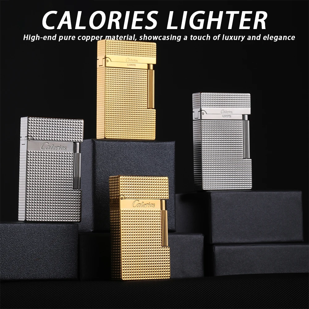 

High-End Metal Lighter Parisian Fashion Style Pure Copper Side-Slide Mechanism Exquisite Customized Gift Box