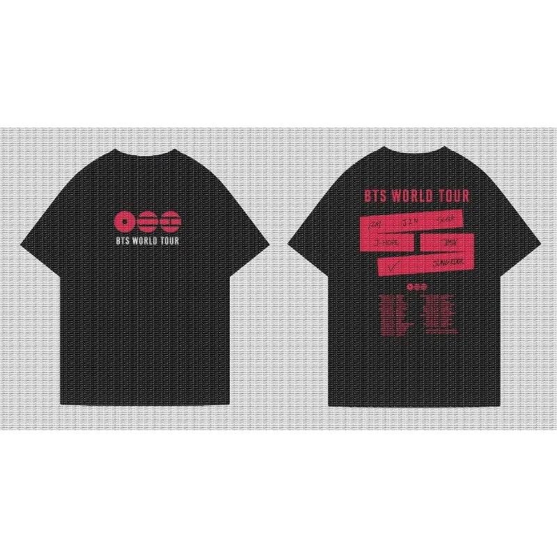 Concert BTS Short Sleeve World Tour, Short Sleeve Fans of Both Men and Women Should Support Same Summer Printed Top