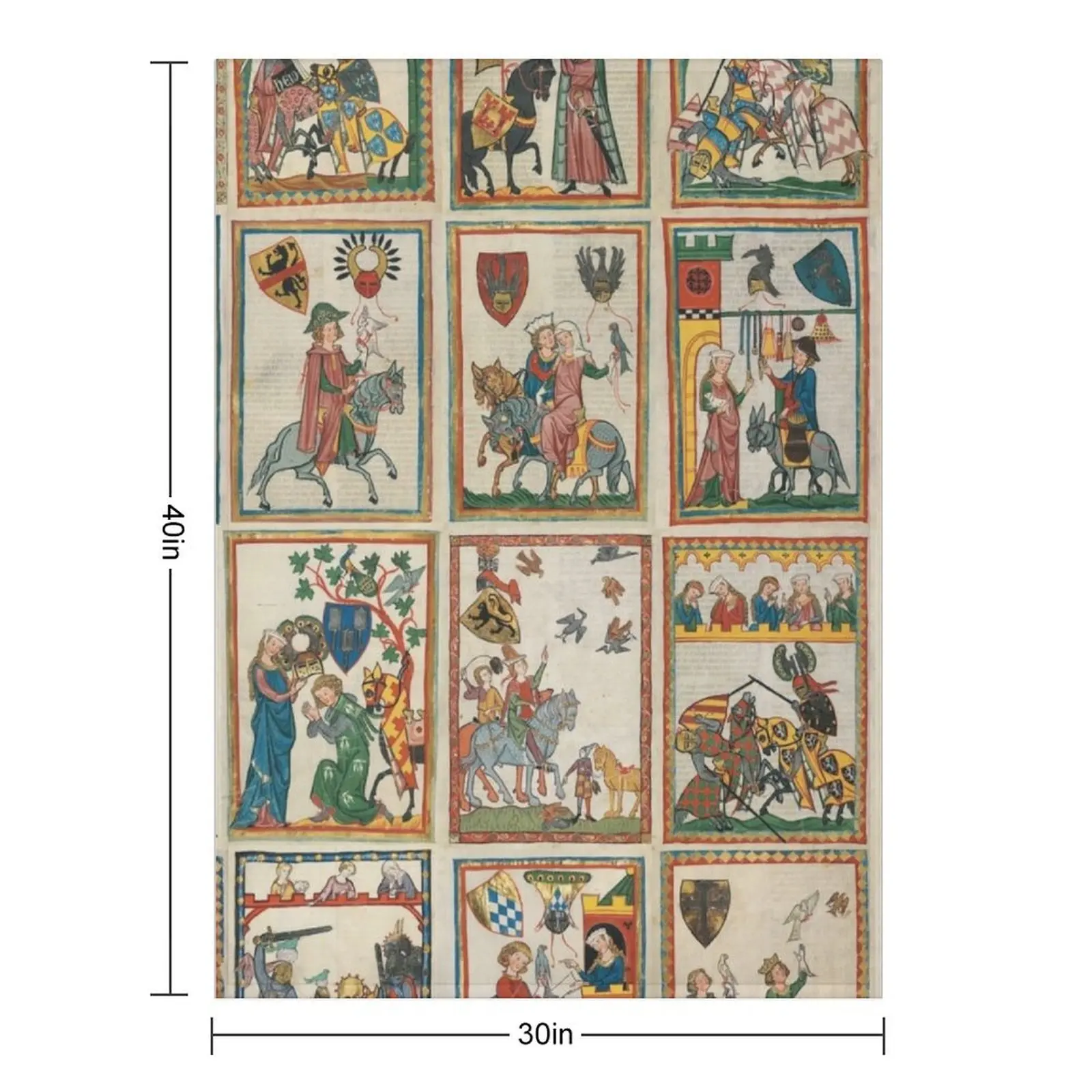 Codex Manesse Throw Blanket wednesday Bed christmas gifts Luxury Designer Blankets