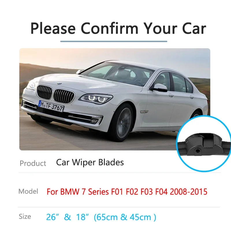 لسيارات BMW 7 Series F01 F02 F03 F04 2008 ~ 2015 شفرات الممسحة الأمامية فرش الزجاج الأمامي تنظيف الزجاج الأمامي غسالات اكسسوارات السيارات