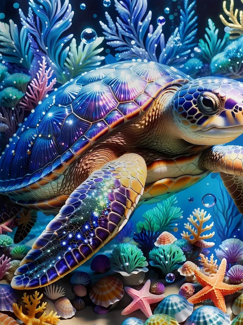 เสื้อยืดแขนสั้นพิมพ์ลายโลกใต้น้ำเต่า 3D ขนาดพลัสสำหรับผู้หญิง หลวมและลำลอง นุ่ม สบาย และระบายอากาศได้