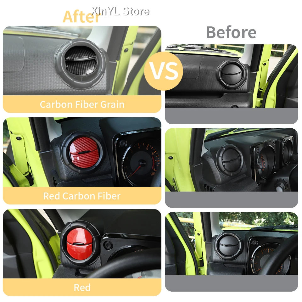 

Interior Center Console Air Conditioning Vents Decoration Cover for Suzuki Jimny 2019 Up Car Accessories