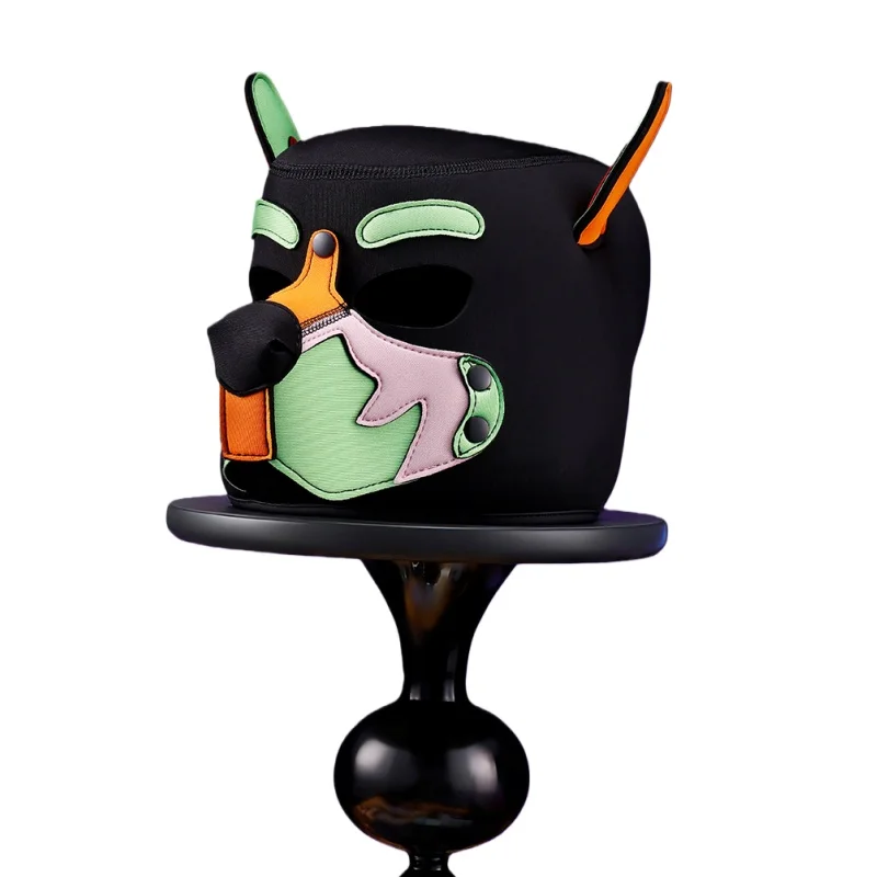 3 colores nuevo cachorro Cosplay perro juegos de rol juegos accesorios de fiesta disfraces para Color goma acolchado cabeza completa fetiche capucha máscara