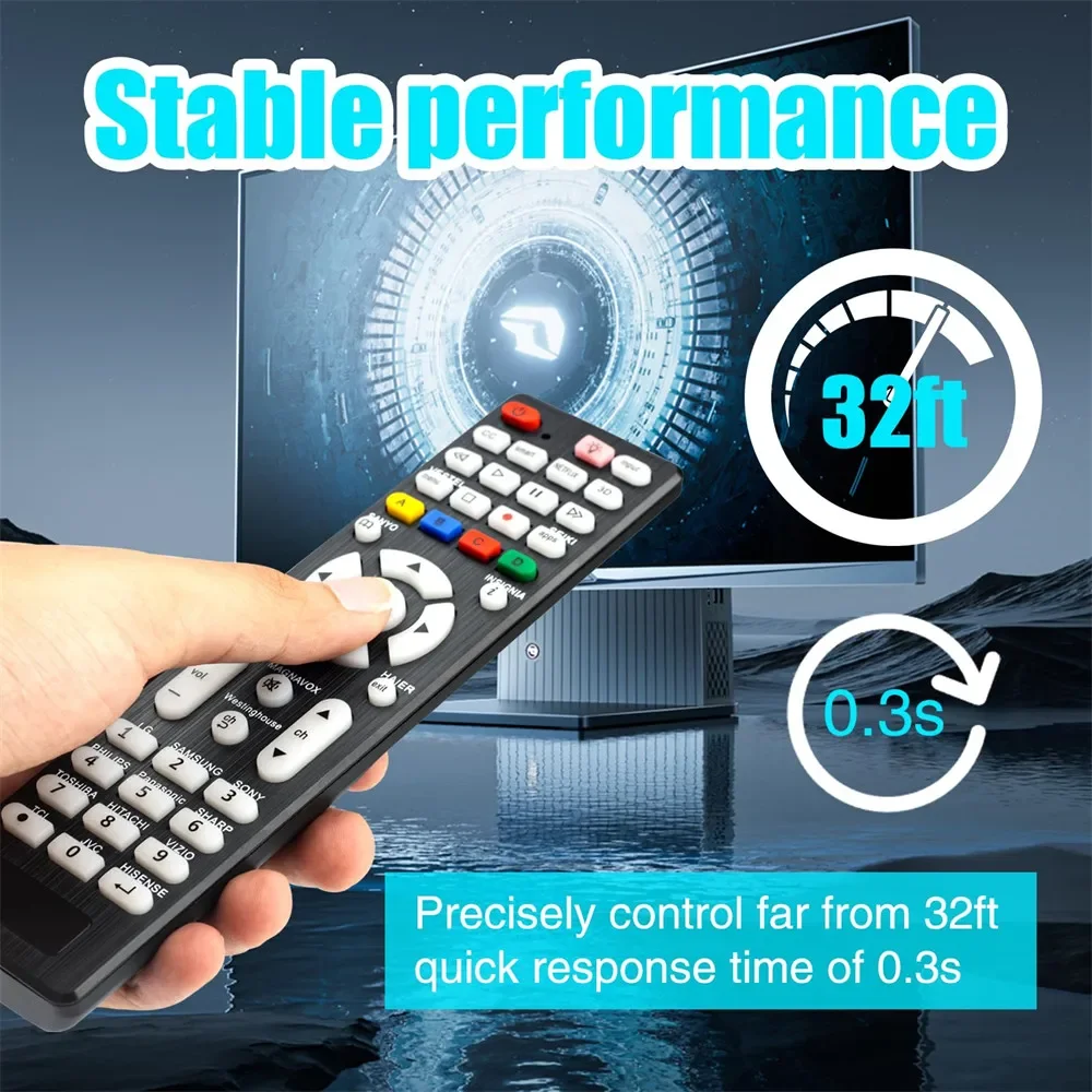 جهاز تحكم عن بعد للتلفزيون بإضاءة خلفية لهاتف سامسونج LG Vizio TCL Hisense Sony Philips Sharp Panasonic Toshiba JVC Hitachi TVs