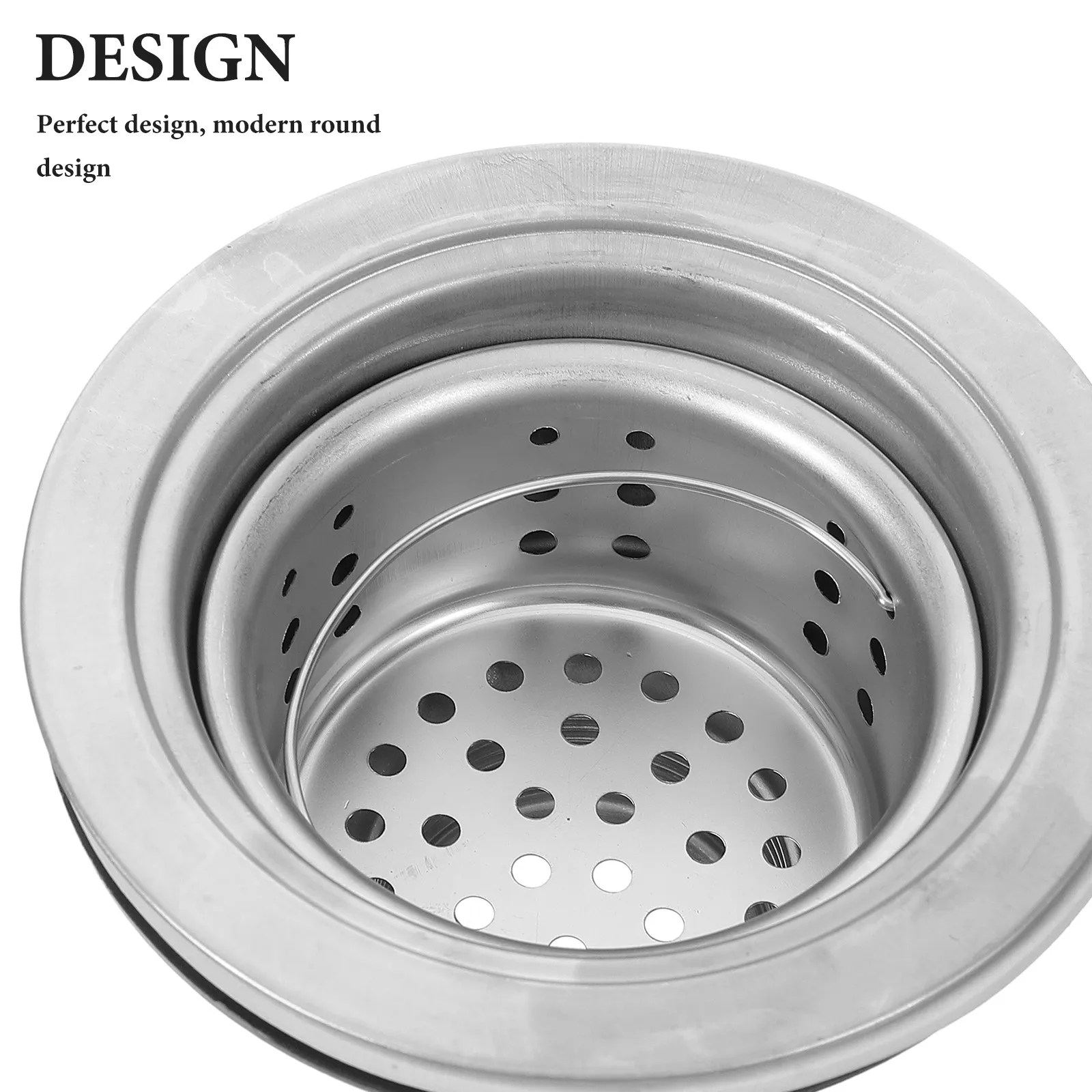 Premium Stainless Steel Sink Drain for Kitchen with Built-in Strainer Heavy Duty Drain Assembly Easy Clean Removable Basket Food