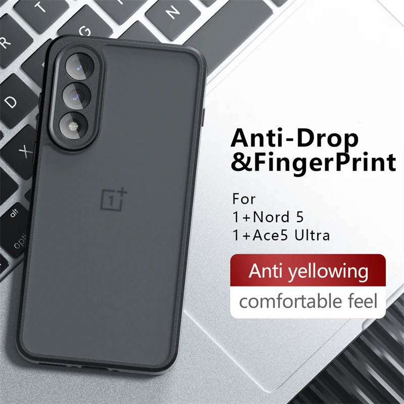 Skinlee Case For Oneplus Nord CE 5 Transparent Clear Plastic Rugged Armor Shell For Oneplus Nord 5 Phone Cover