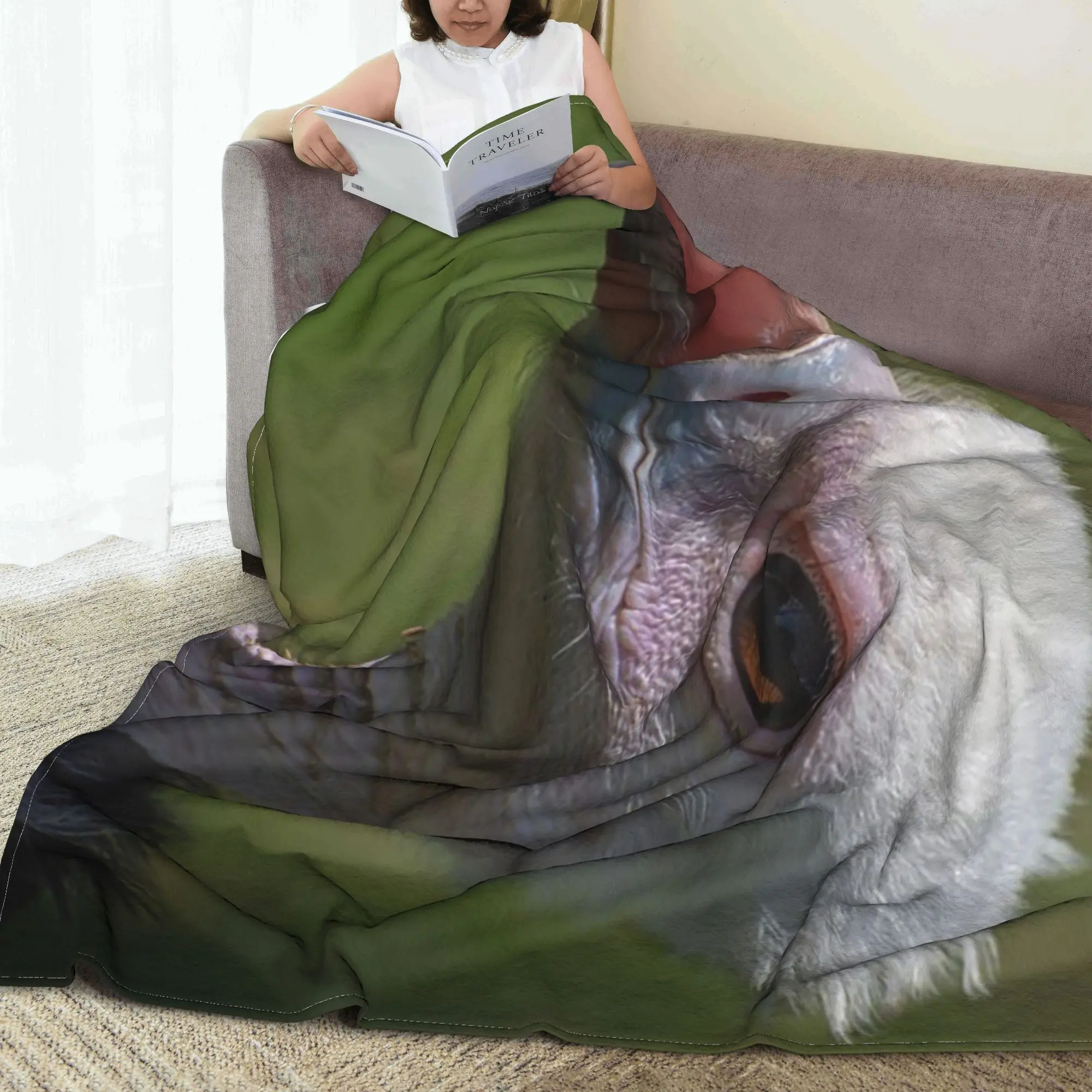 Juvenile White-headed Vulture in Profile Blanket Portable Fleece Throw Blanket for Couch Bedding Outdoor Throws Bedspread Quilt