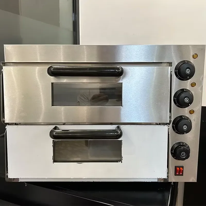 Best Selling Commercial Stainless Steel Electric Double Countertop Oven Restaurant Kitchen Pizza Bread Cake Baking