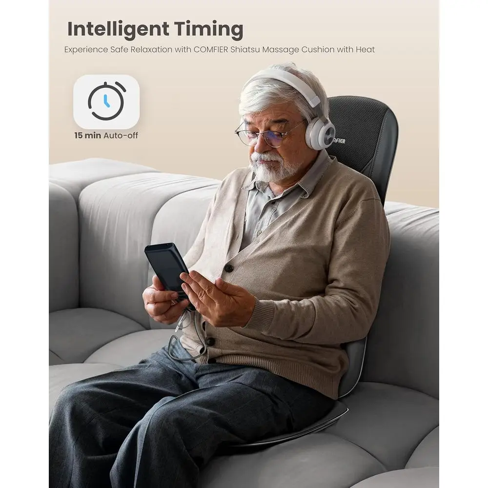 جهاز تدليك شياتسو ساخن لراحة الظهر بالكامل، وسادة كرسي سرعتين، مثالية للمنزل أو المكتب، هدية مثالية لأحبائك