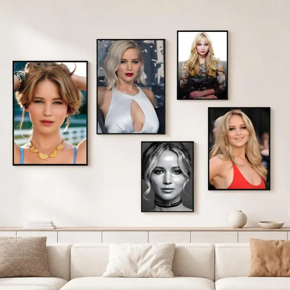 Popular Actor J-Jennifer L-Lawrence Poster Wall Art Print Art Suitable For Living Room Bedroom Bar Parlor Home Decor Gift