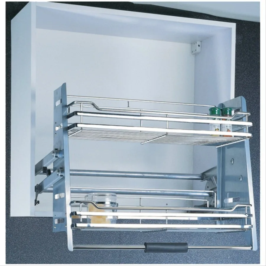 

TOPCENT Hardware Kitchen Elevator Basket Pull Down Kitchen Cabinet Pull Down Dish Rack Pull Out Lift Basket