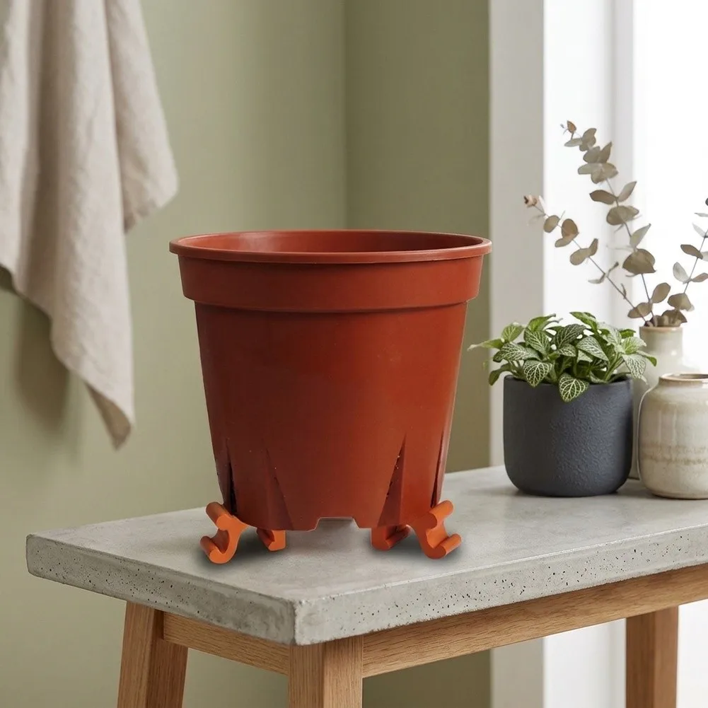 花鉢用高さ調整脚-3個セット。樹脂製で、屋内・屋外のガーデニングに最適なプランタースタンド。サイズ：635x398x38cm。