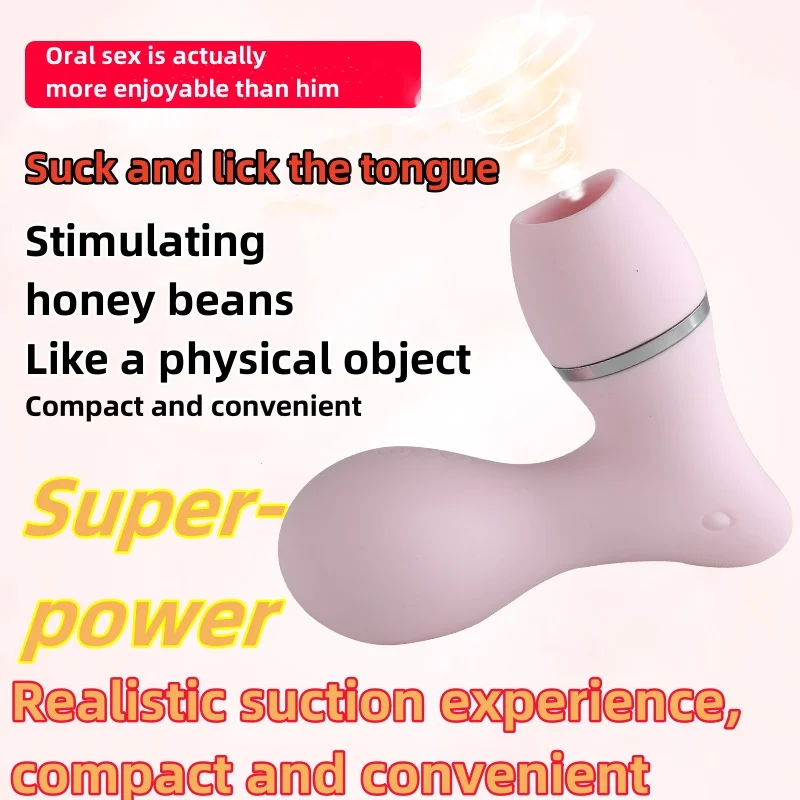 

Tongue Licking and Sucking Two in One Vibrator for Female Masturbation G-spot Stimulation Breast Massage Toy Adult Sex Products