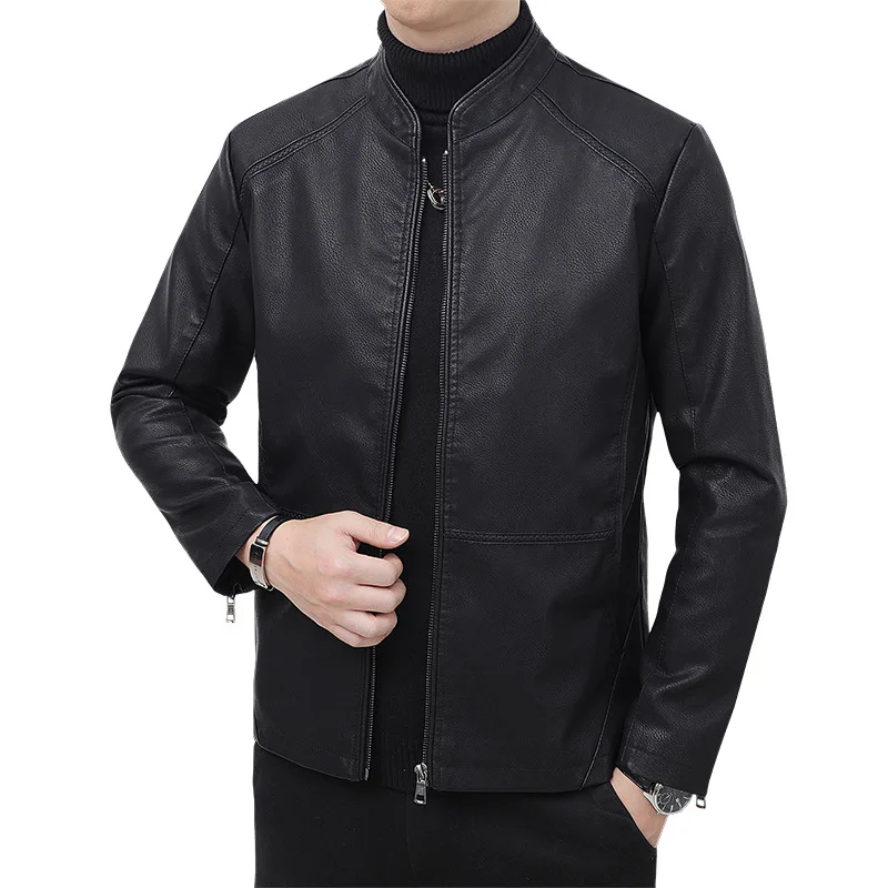 

Business Men's Leather Jacket Men's Coat Autumn Winter Jacket Men's Korean Version Casual Trend Slim Fit Versatile Men's Jackets