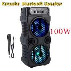 Głośnik Bluetooth sprzęt do Karaoke głośnik muzyczny kwadratowy Dance Soundbar przenośny mały przenośny głośnik Caixa De głośnik