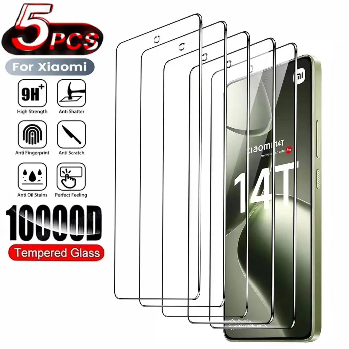 

1-5PCS Screen Protector 15T 13 14 HD Tempered Glass For Xiaomi 14T 13T 12T 11T Pro 11 12 Lite 5G Clear Film