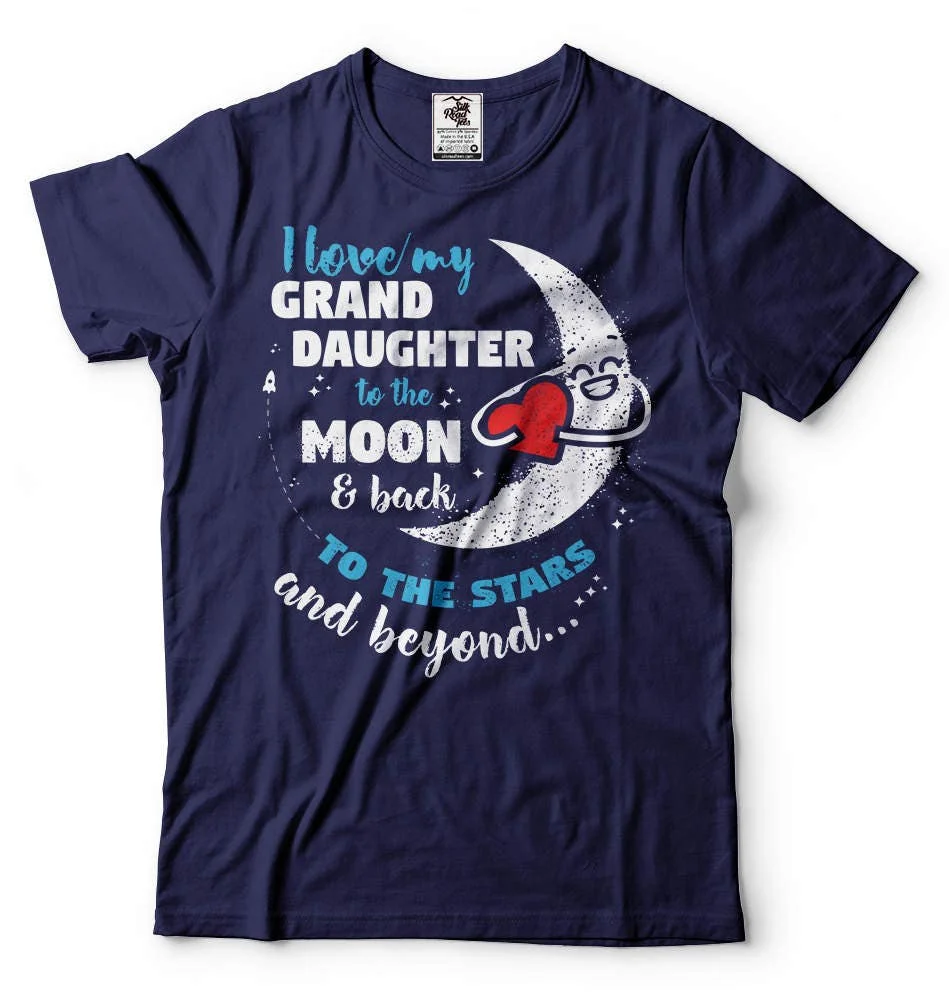 Grandparents T Shirt For Grandfather Grandmother I Love My Granddaughter