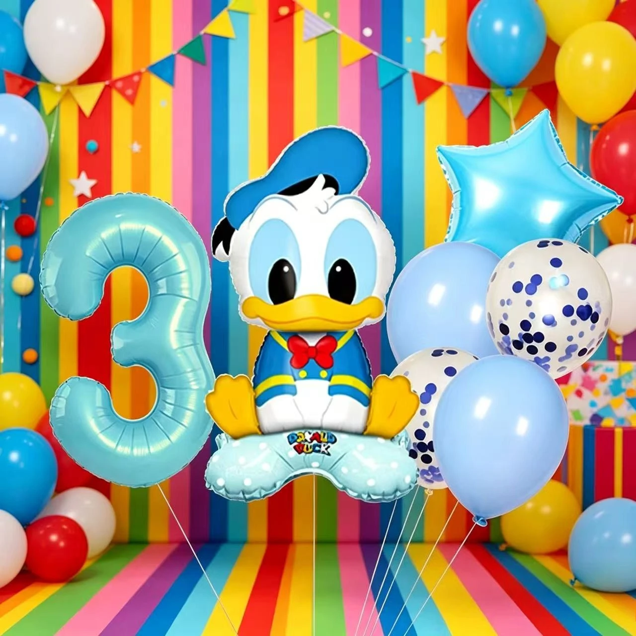 Donald Duck Theme Latex & Aluminum Film Balloon Set Birthday Party Decor Kit