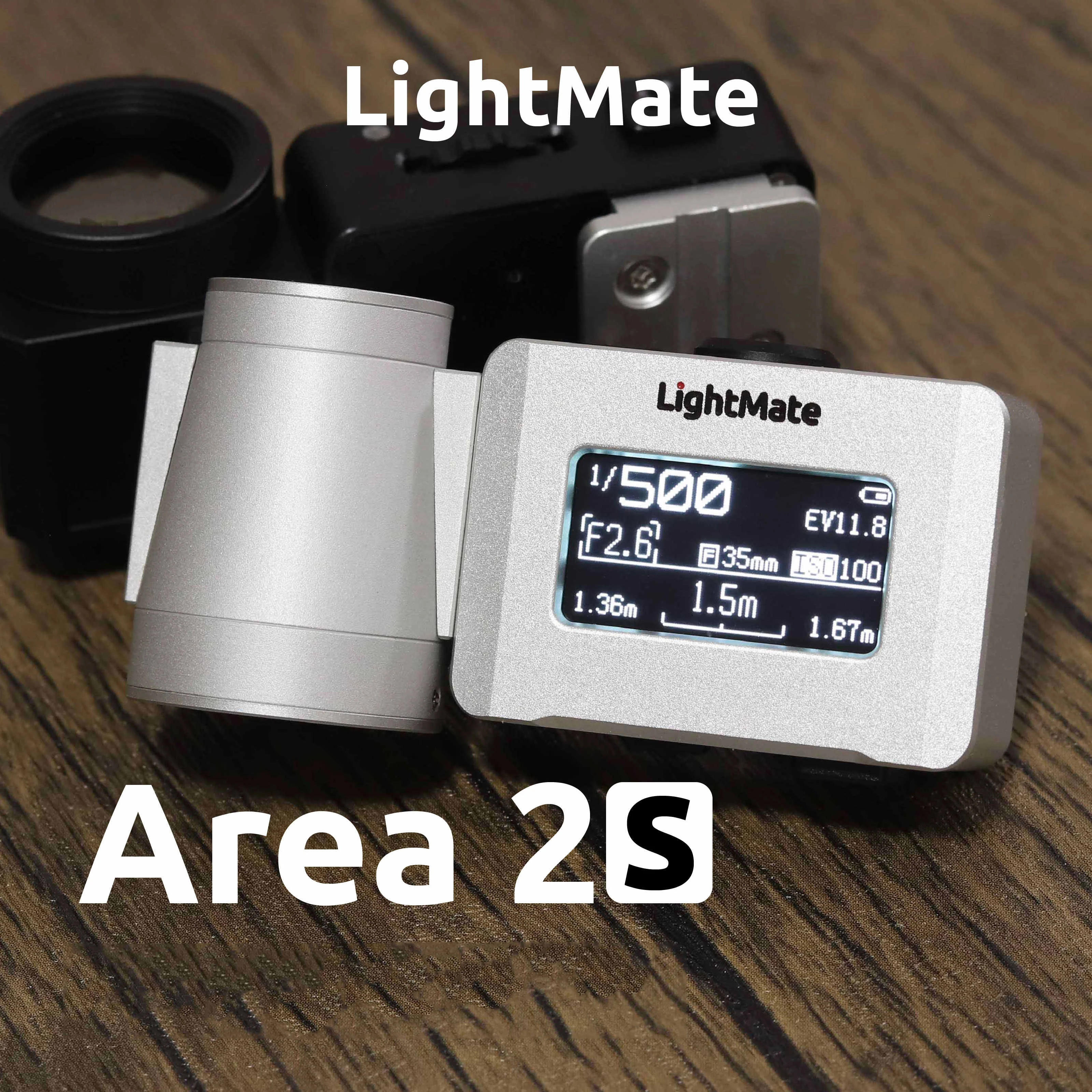 LightMate Area 2S 17° Camera Light Meter High Precision Digital Exposure Meter for Camera Photography