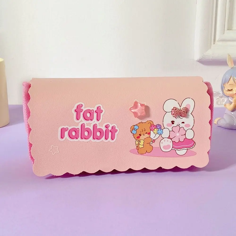 Multi-functional Pencil Case Dirt-resistant Large Capacity Pen Bag Cartoon Rabbit Stationery Organizer Students Supplies