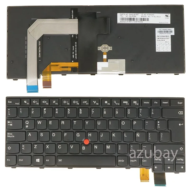 Teclado para Thinkpad T460P, T470P, 00UR398, 00UR358, 01EP471, 01EP430, 01EP472, Español Latino, portugués, marroquí