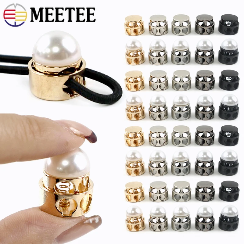 

20/40Pcs Metal Stopper Buckles Hat String Double Hole Rope Garment Adjust Spring Button Drawstring Crafts Hardware Accessories