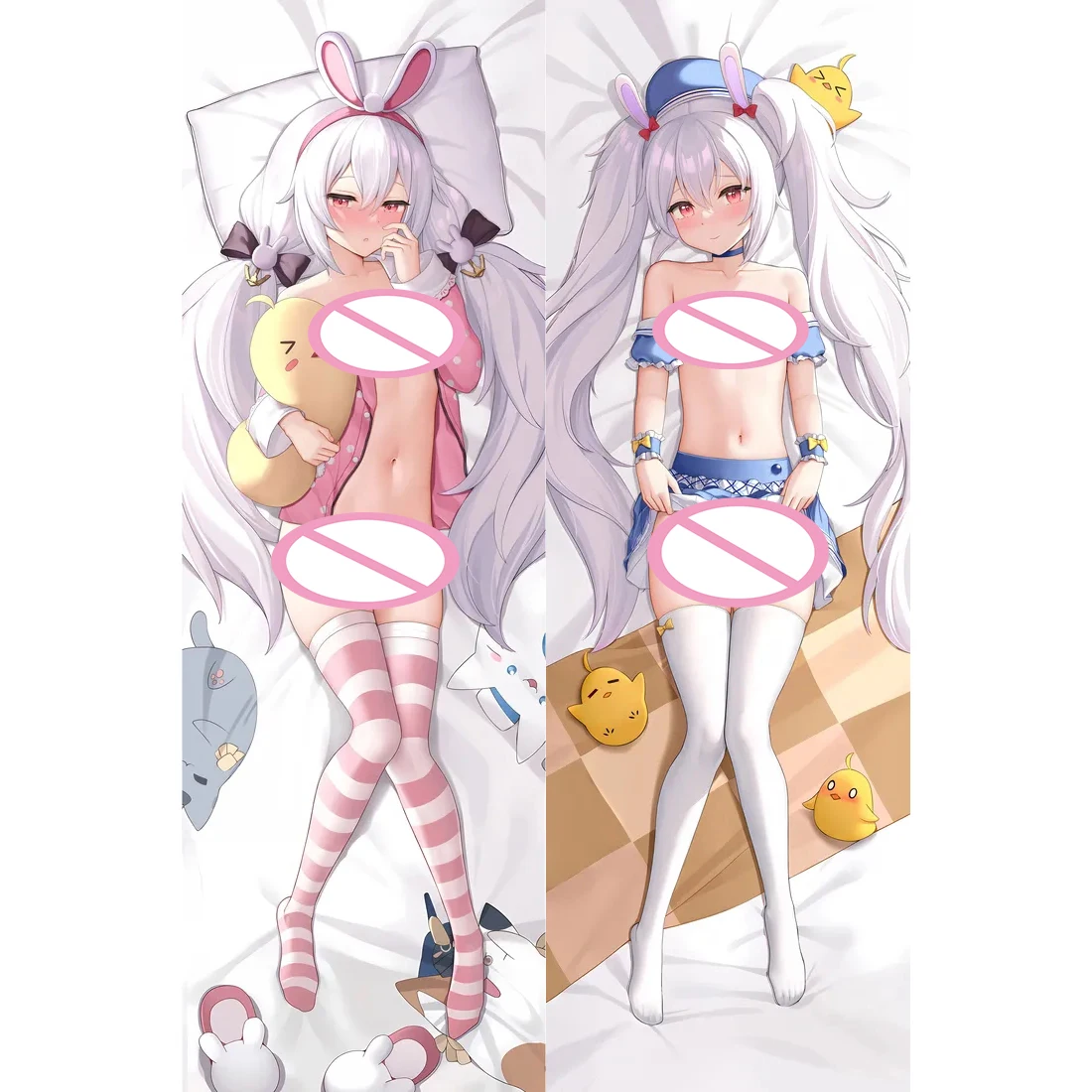 Azur Lane Laffey Dakimakura Waifu المخدة 2-الجانب طباعة كيس وسادة المعانقة غطاء وسادة الجسم Otaku هدية