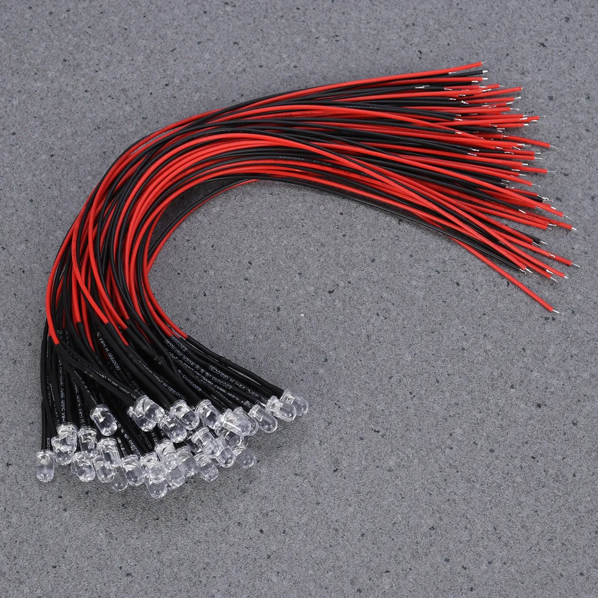 50Pcs 5Mm Pre-LED Bulbs 12V Bright Green LED Lamp Beads Pre-Soldered Flexible Wire Easy Installation Long Service Life Rc Car