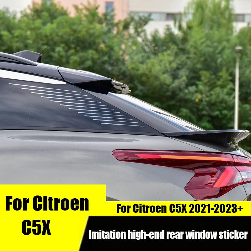 For Citroen C5X 2021 2022 2023 Rear Window Car Decal Modification Special Elevated Allotment Side Window Glass Decorative Film