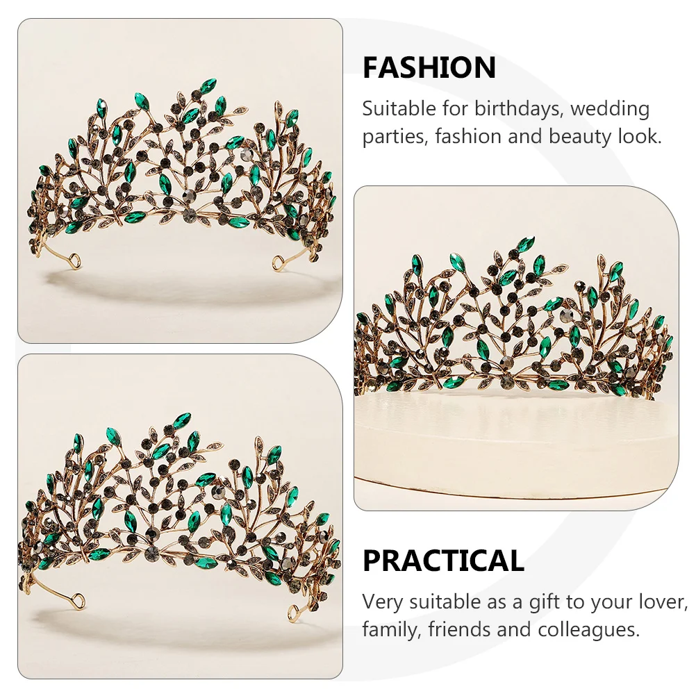 

1pc Alloy Crown Chic Baroque Bride Headwear For Wedding Party Prom Anniversary Bridal Headdress Fashion Tiara Women Crown Hair