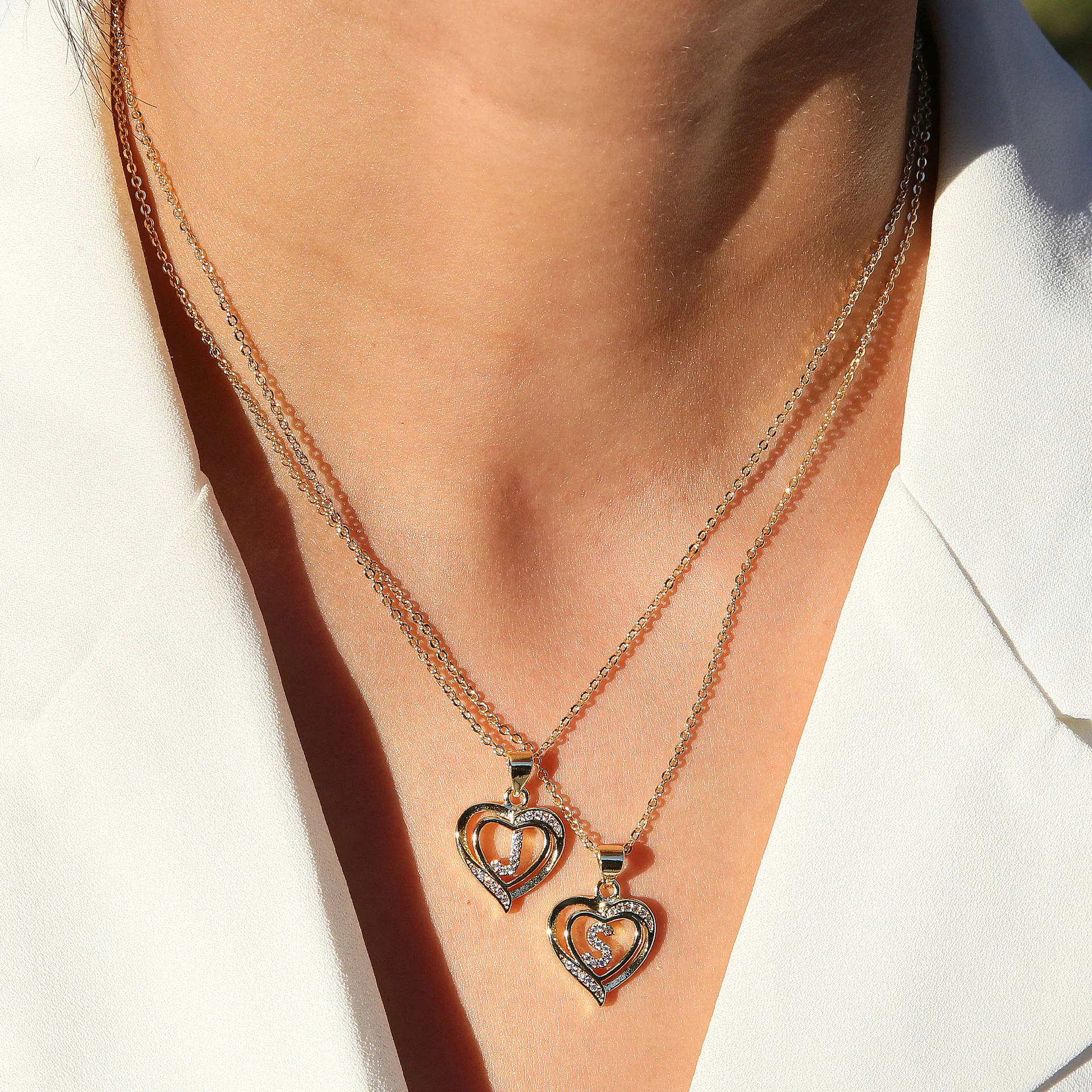 A-Z 영문 이니셜 목걸이 18K 금도금 마이크로 세팅 - Initial Letter Necklace 18K Gold 리뷰 및 가격