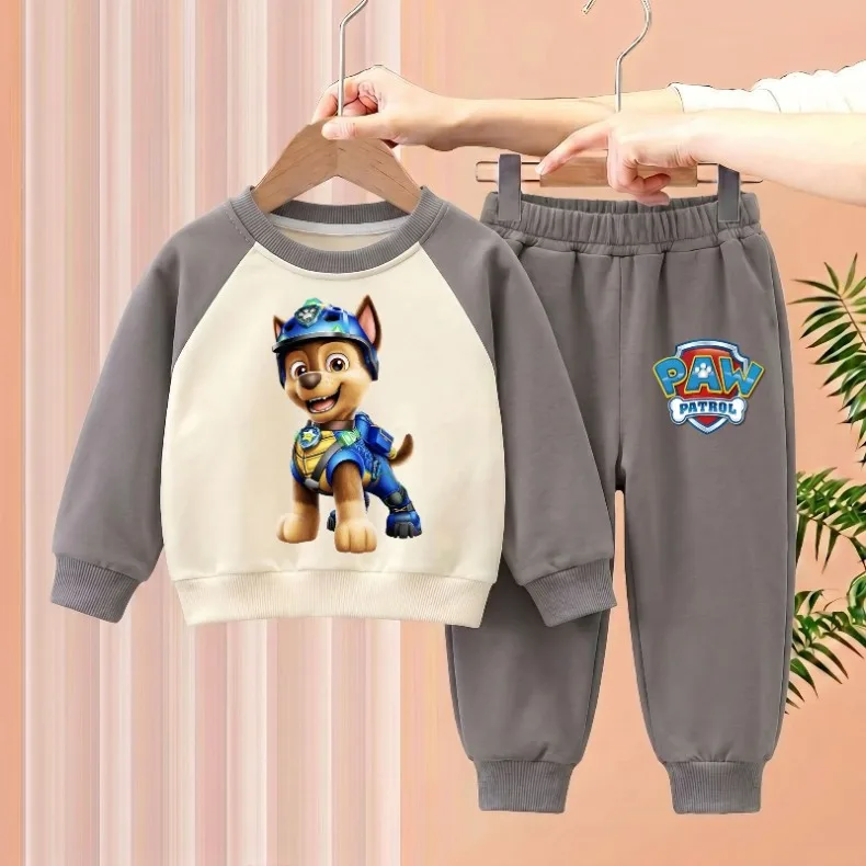 Herbstlicher Neuer Stil Cartoon-Druck Kinder Freizeit-Pullover und Lange Hose Zweiteiliges Set Jungen O-Ausschnitt Hoodie-Anzug Modischer Trainingsanzug – Detail 6