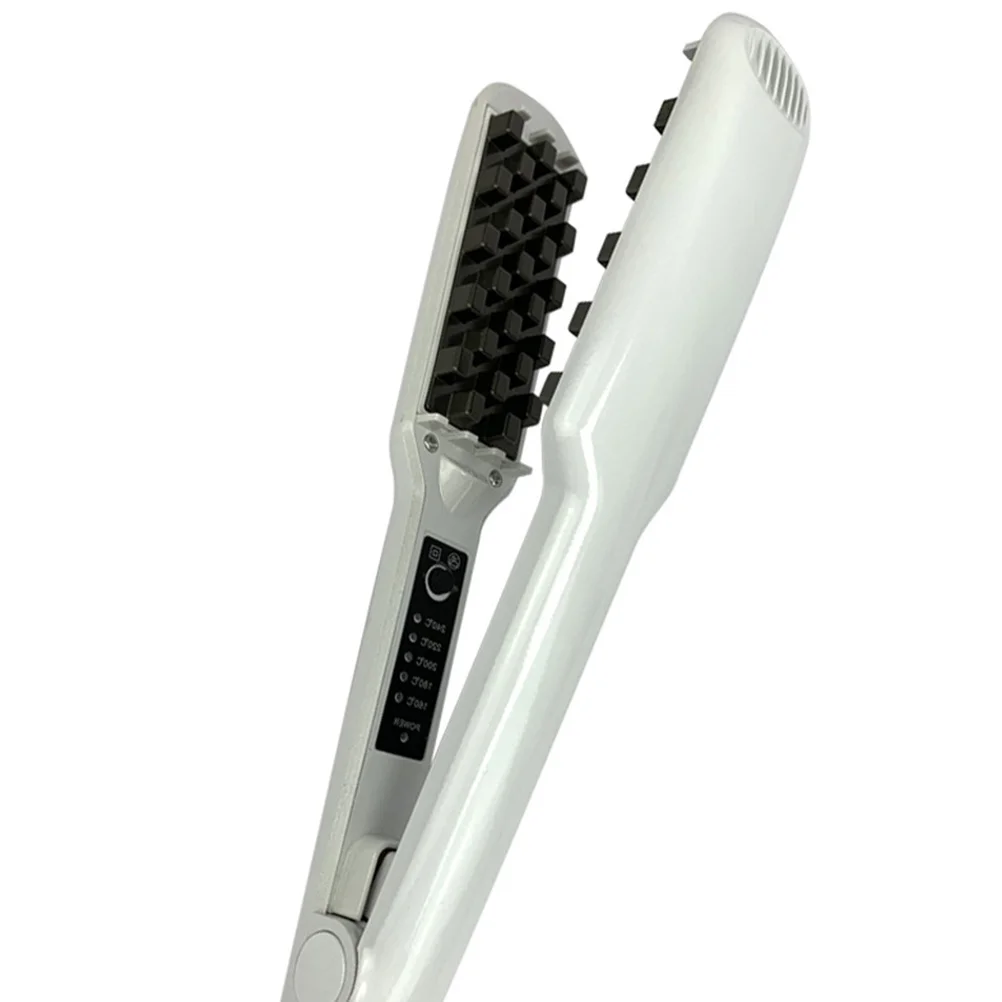 

Электрический выпрямитель для волос 2 в 1, щипцы для завивки волос, утюжок с гуманизированным изгибом, быстрая температура, повышение, даже распределение тепла, белый, США