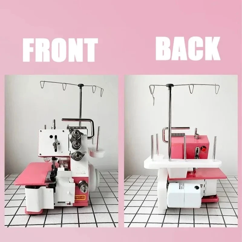 300W 220V Upgraded Overlock Sewing Machine 4 Thread Multifunctional Professional Mini Household For Tailor Home Gift Making