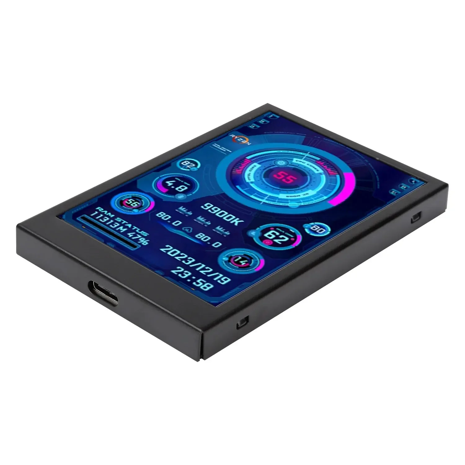 3.5 Inch TYPE-C Secondary Screen IPS 320*480 for Real-time Monitoring Operation Of Computer CPU/Hard Disk/Graphics Card/Network