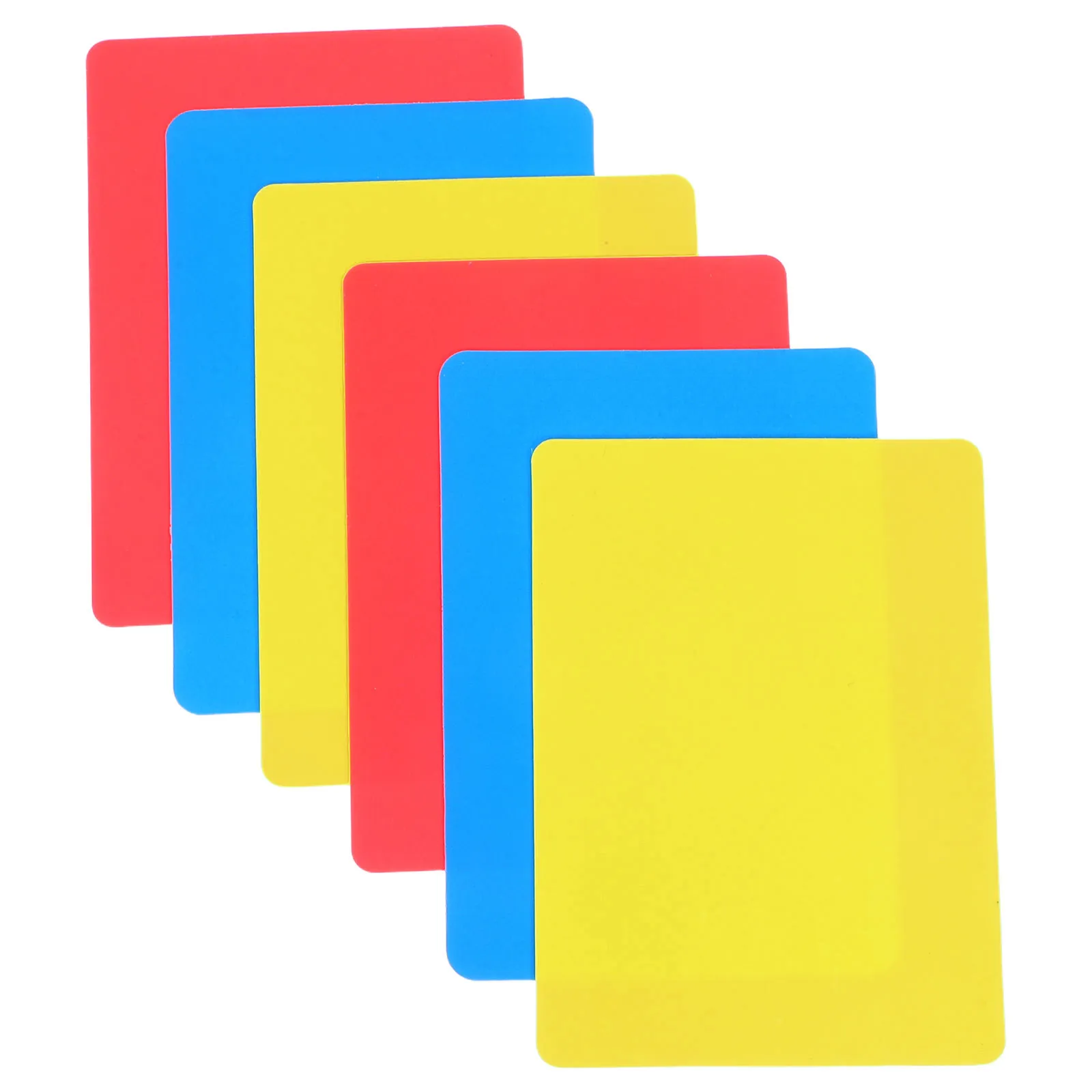 6Pcs Referee Cards Red Yellow Blue Soccer Football Professional Penalty Warning Ejection Official Referee Accessory