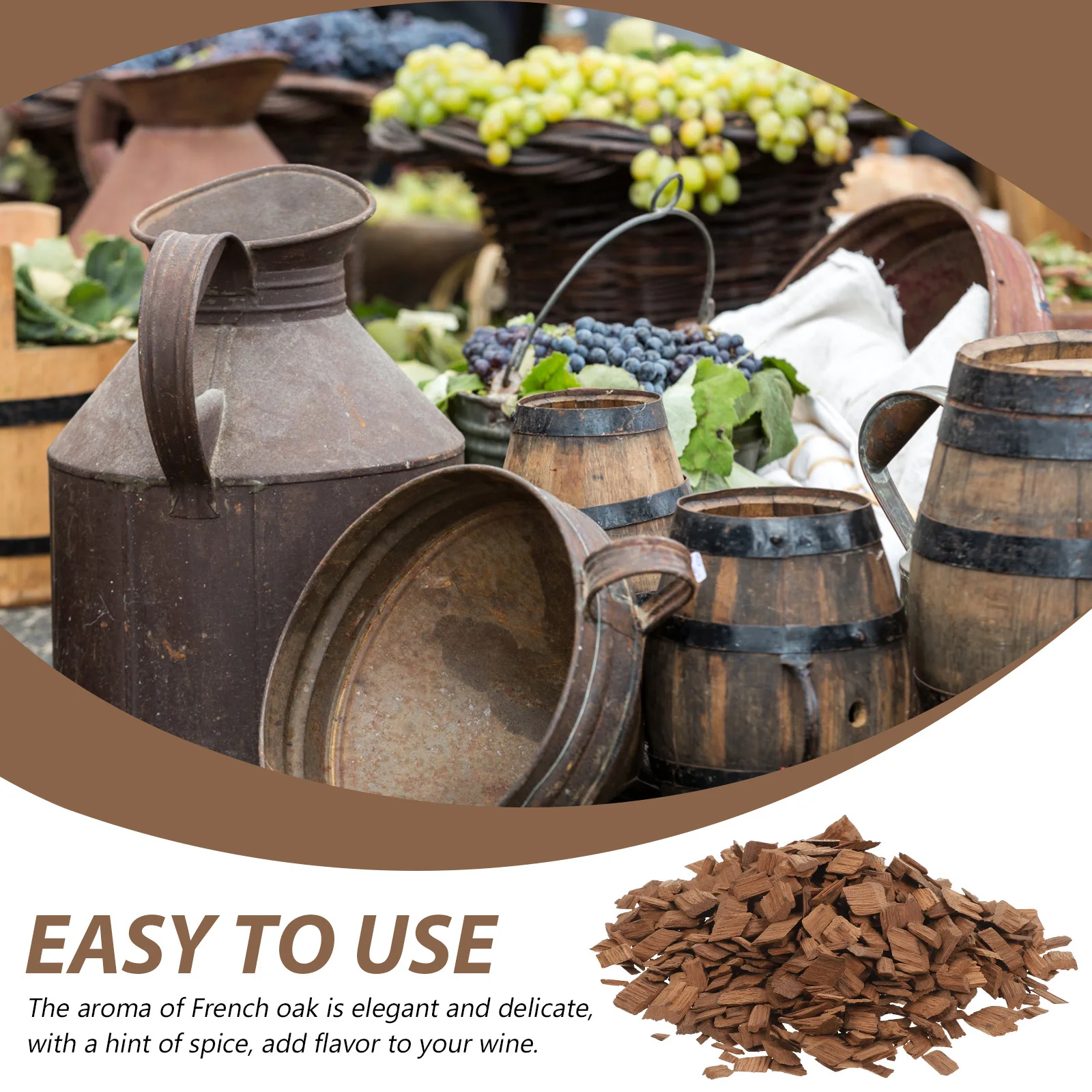 

1Pack French Oak Chips Medium Toasted Red Chips for Wine Brewing Aging Whiskey Spirits Bar Supplies