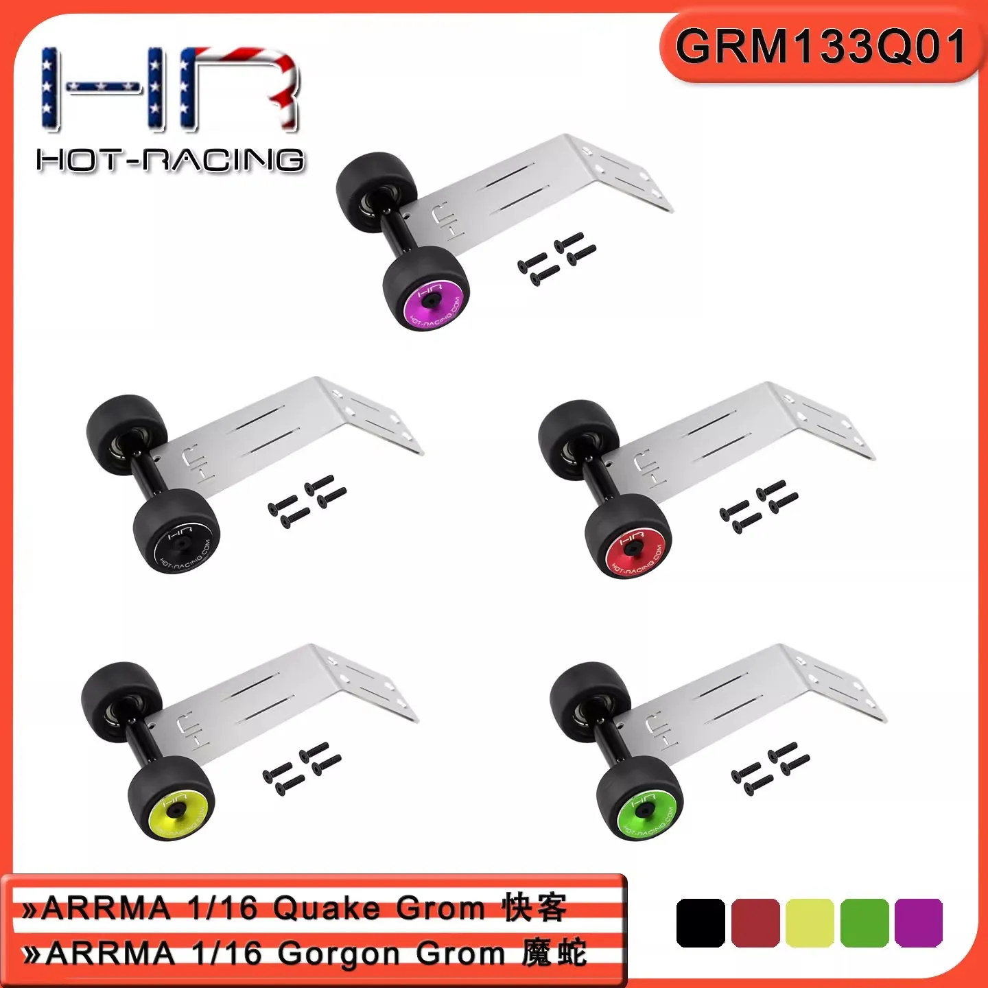 

HR ARRMA 1/16 GorgonGrom Python 1/16 QuakeGrom Быстрое хвостовое колесо из нержавеющей стали с подшипником