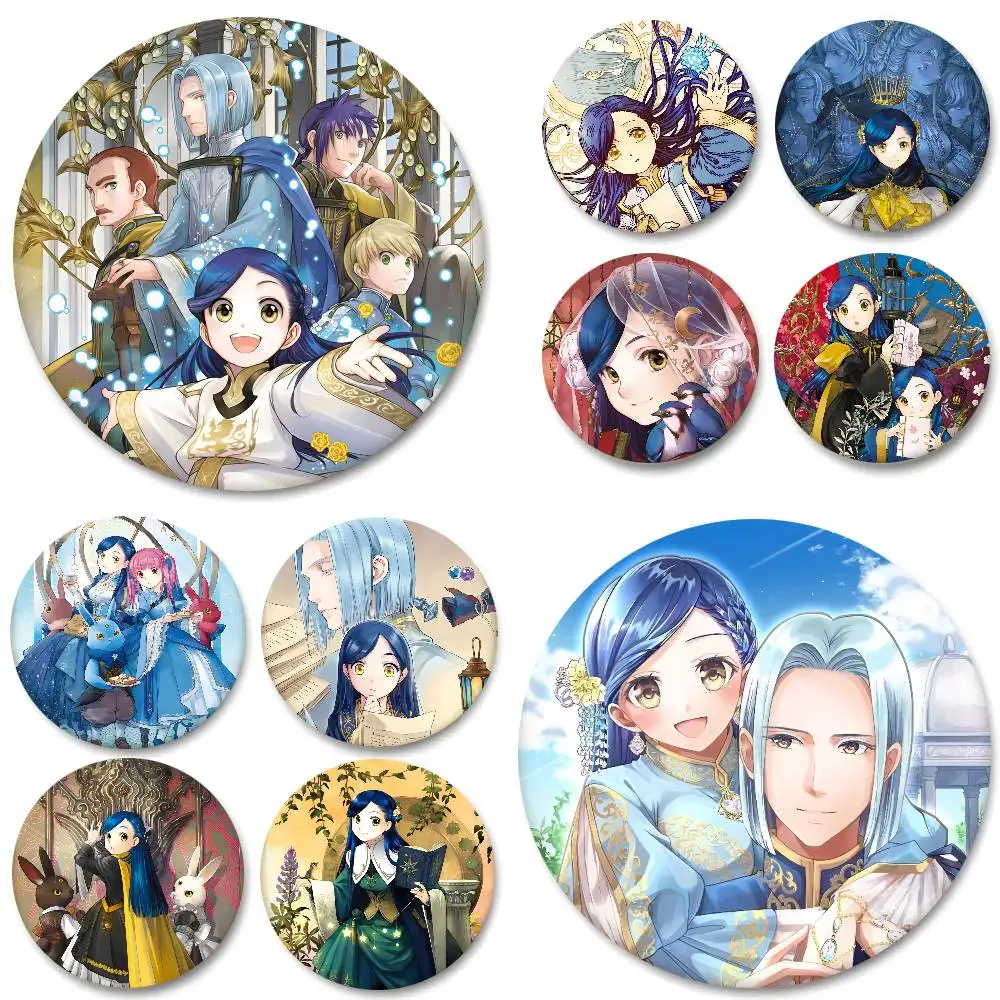 Ascendance Of A Bookworm Anime Round Badge Creative Brooch Clothing Backpack Accessories Lapel Pin