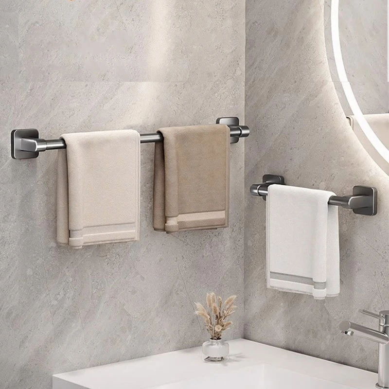 Toallero de baño, soporte para zapatillas sin perforación, estante para toallas montado en la pared, barra de toalla, accesorios de baño y cocina