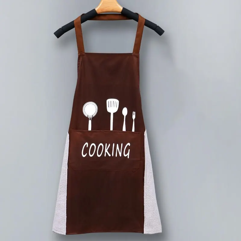 

Korean-Style Waterproof Knife And Fork Hand-Wiping Apron: The Ultimate Dining Accessory for Mess-Free MealsIntroducing our Kore