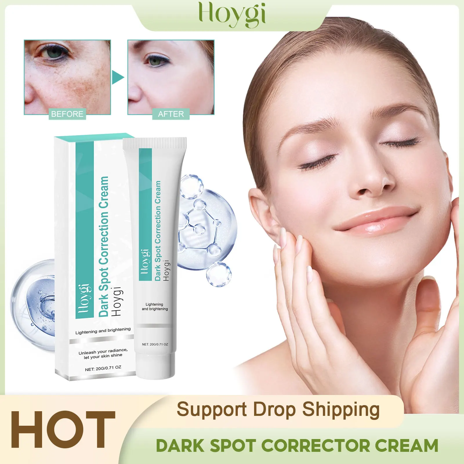 Dark Spot Corrector Cream Whitening Melasma Freckles Age Sun Black Spots Removal Yellow Skin Brightening Spots Removing Cream