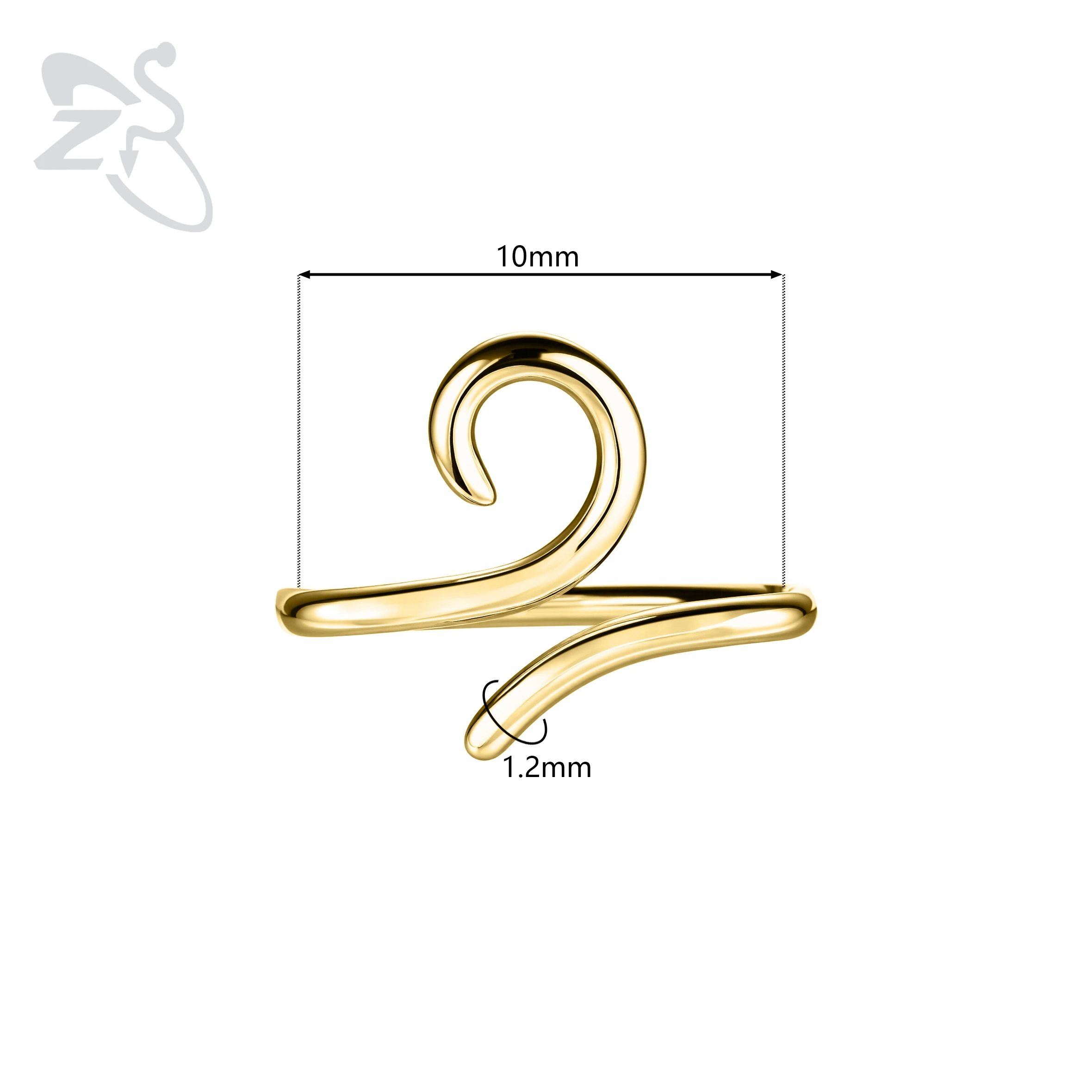 ZS 1 STÜCK 16G 925 Sterling Silber Nasenstecker Damen Herren Hypoallergene Spirale Brücke Piercing Nasenloch Muschelpiercings 10/12/14/16 MM