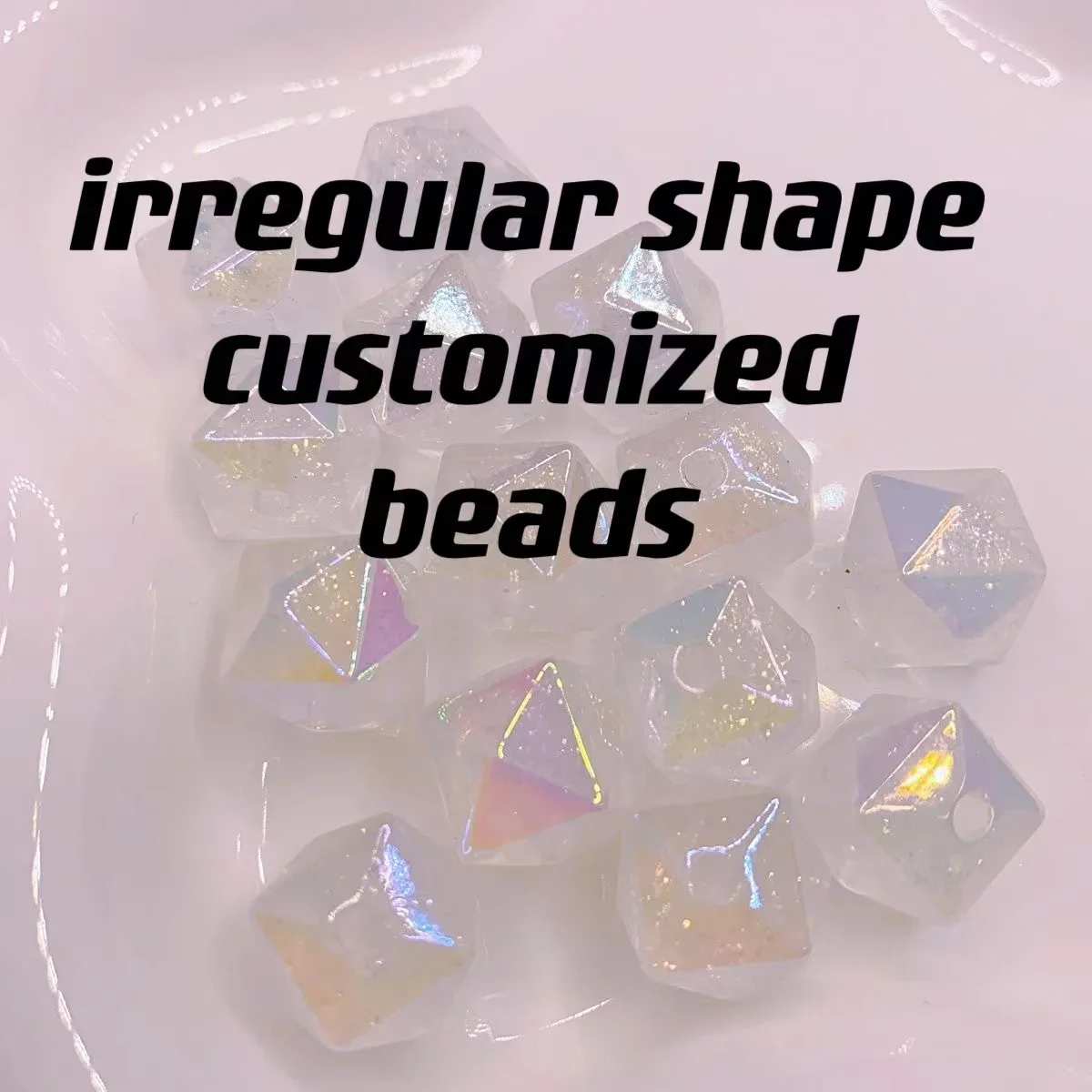 

Irregular Shape Beads Customize Design DIY Material for Jewelry/Necklace/Earing Popular Charms Type Pattern Mix White