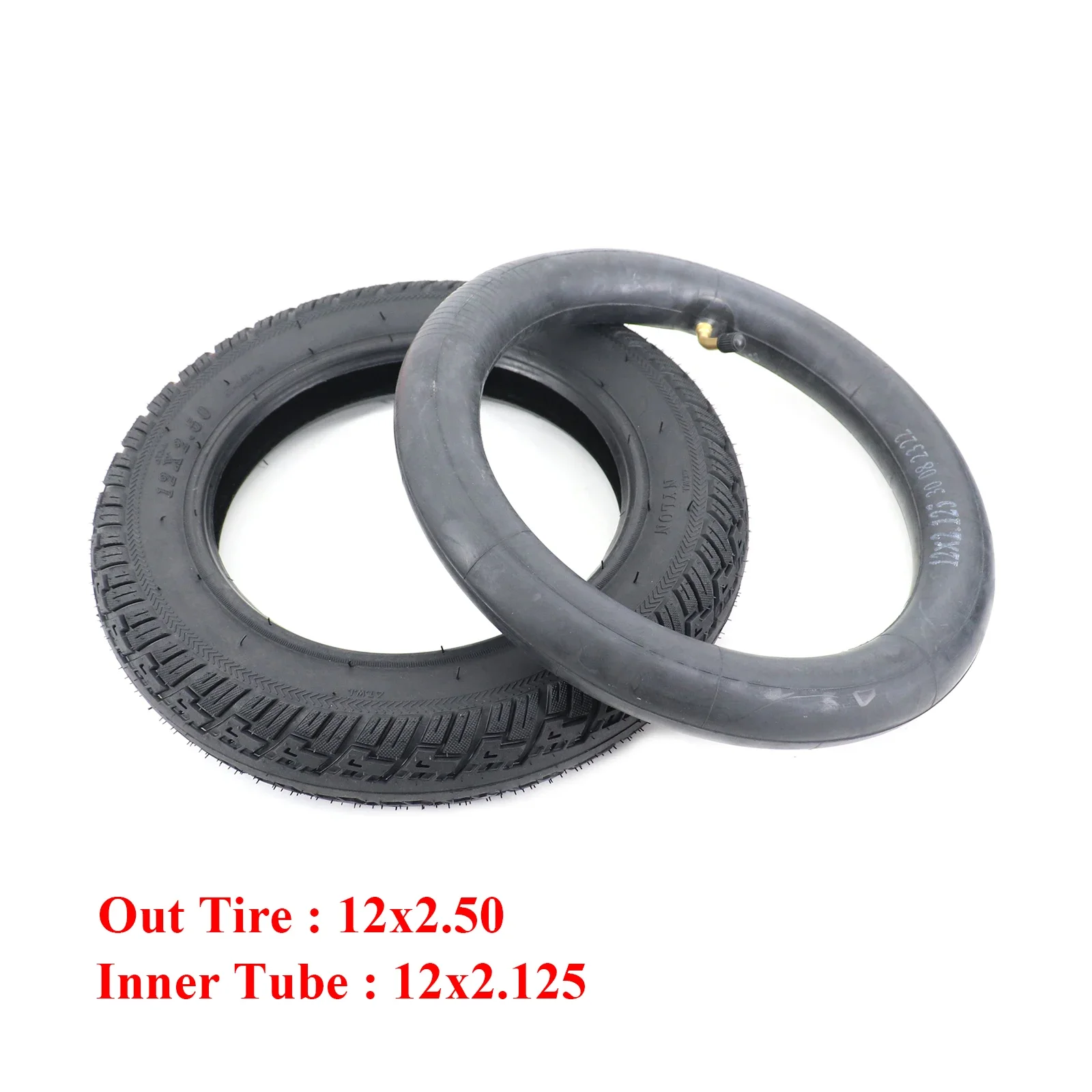 12 Inche Wheel Tires 12x2.50 64-203 Tyre Inner Tube for Mini Motorcycle, Electric Bicycle Children\'s 12*2.50