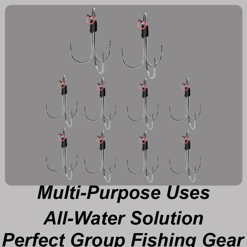 

Стальной крючок для креветок, 10 шт., набор из трех рыболовных крючков, аксессуары для рыбы для реки, неглубокой форели, окуня, троллинга, морской отсадки