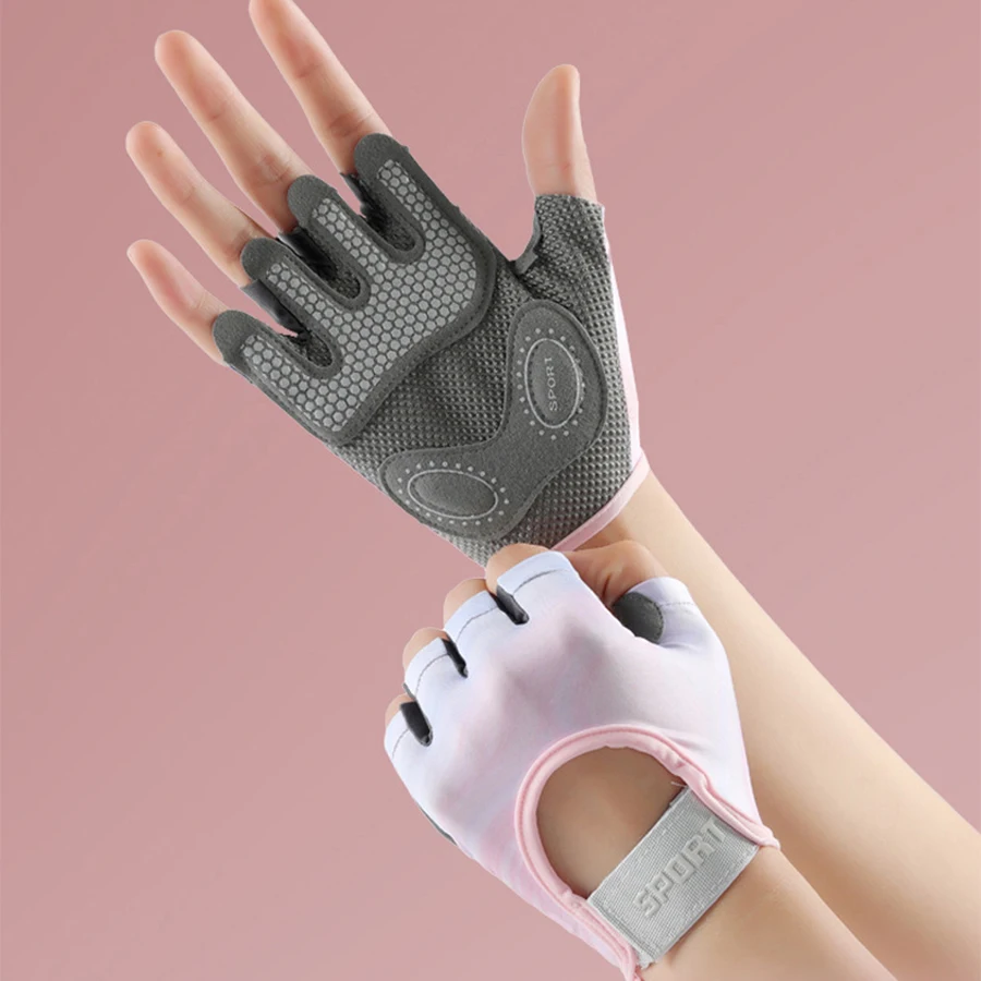 Sport- und Fitnesshandschuhe, Unisex, atmungsaktive Halbfingerhandschuhe, Trainings-Kettlebells, Fahrradgurte, Handgelenkschützer, Eisenhandschuhe – Detail 5