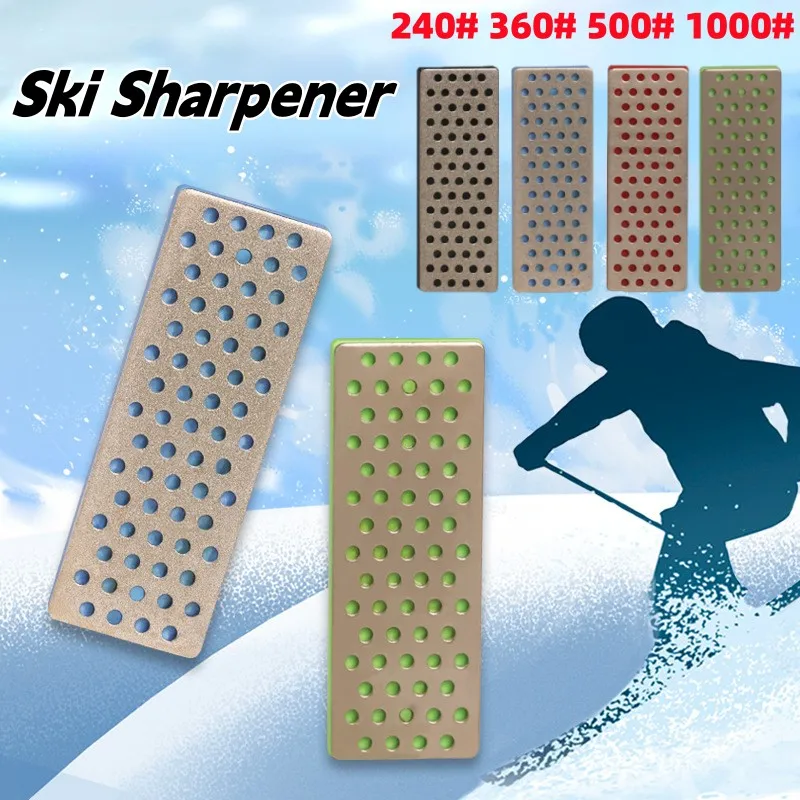 2PCS Skiing Professional Knife Sharpener Diamond Sharpening Stone for Ski Edges 240-1000 Grit Outdoor Grindstone Ski Accessories